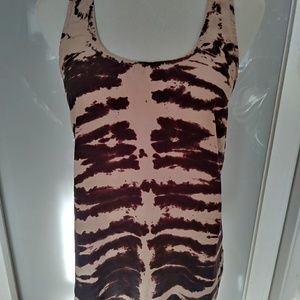 Gypsy05 washed silk tie dye racerback tank S